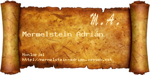 Mermelstein Adrián névjegykártya