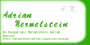 adrian mermelstein business card